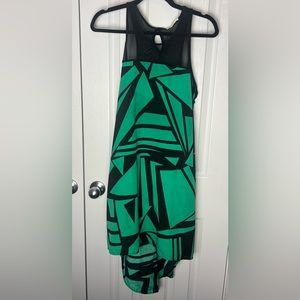 Beautiful Green and Black Hi-low dress